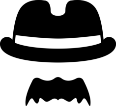 Hat With Mustache Laser Cut Svg File, Free Vectors File